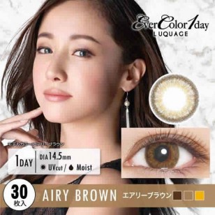(EL3001)EverColor 1day LUQUAGE AiryBrown 30片裝